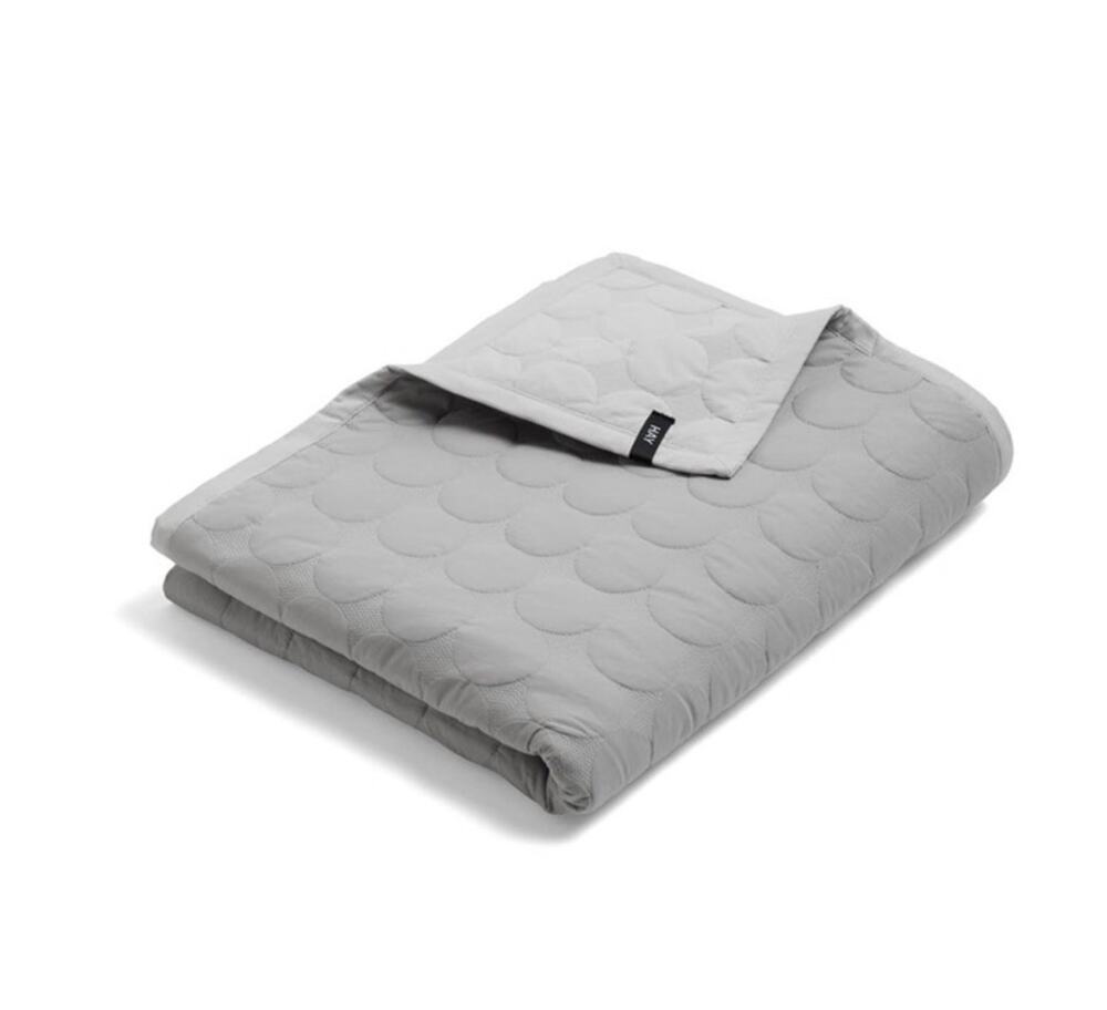 Hay Mega Dot Blanket 100% Cotton Light Grey W77xH96.5” New with Tags